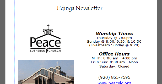 church newsletter